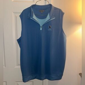 Peter Millar Blue Zip-Up Vest